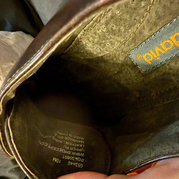 Robert David brown leather lace up dress shoes size 10M nwt - Picture 8 of 8